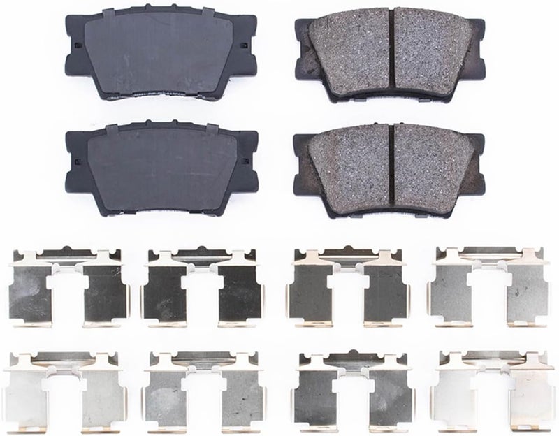 POWERSTOP Rear Brake Pads For Lexus ES300h 2013-18 |ES350 2007-18 |HS250h 2010-12 |Pontiac Vibe 2009-10 |Toyota Avalon 2008-18 - Ceramic Brake Pads With Installation Hardware, 17-1212 - Image 2