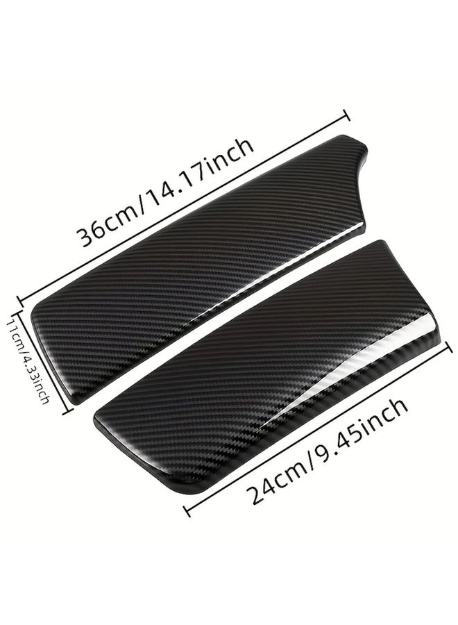 Carbon Fiber Center Console Armrest Box Panel Cover for BMW 5 Series F10 F11 2011 to 2016 - Image 2