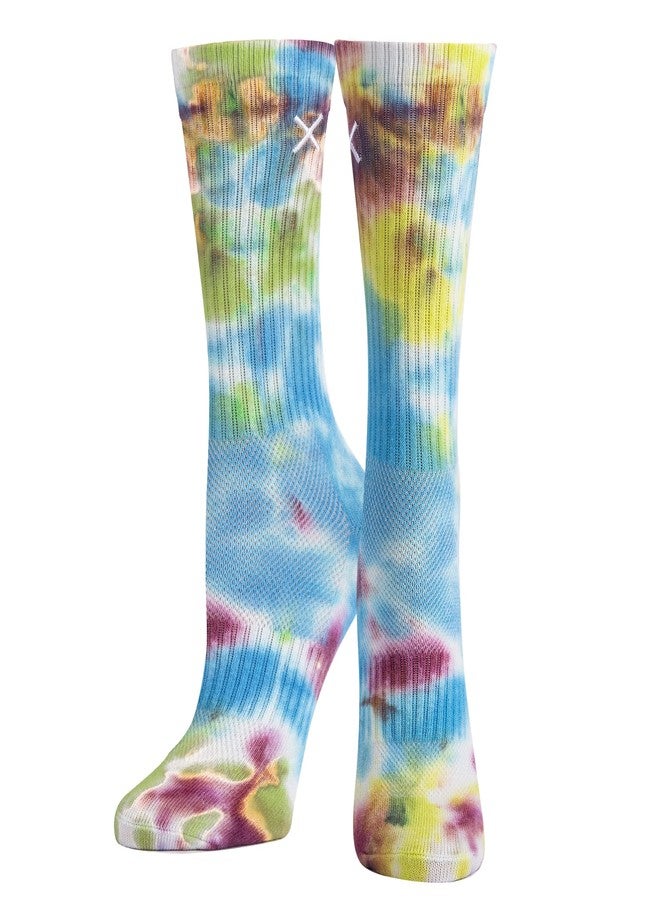 Odd Sox جوارب أود سوكس - باسيكس للجنسين - بتصميم ربطة العنق الحالمة - متوسطة - مصنوعة من مزيج قطني ناعم مضلع، مع دعم مبطن لقوس القدم، وقصة رياضية تسمح بالتهوية للرجال والنساء - Image 2
