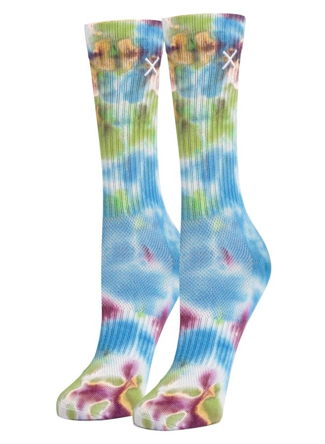 Odd Sox جوارب أود سوكس - باسيكس للجنسين - بتصميم ربطة العنق الحالمة - متوسطة - مصنوعة من مزيج قطني ناعم مضلع، مع دعم مبطن لقوس القدم، وقصة رياضية تسمح بالتهوية للرجال والنساء - Image 1