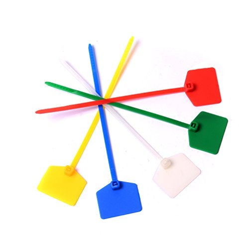 ColorYourLife Marker Nylon Cable Ties Cable Wire Tags Security Zip Ties - Assorted Colors (200) - Image 1