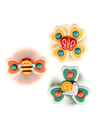 3PCS Suction Cup Spinner Toys for 1 Year Old Boy Girl|Spinning Tops Bath Toys for Kids Ages 1-3|Sensory Toys for Baby 6 12 18 Months Boy Birthday Gift - pzsku/Z9C7FFC7968EC820D9F6FZ/45/1746205563/116c3129-d32b-459b-9edd-64f2a229b9d8