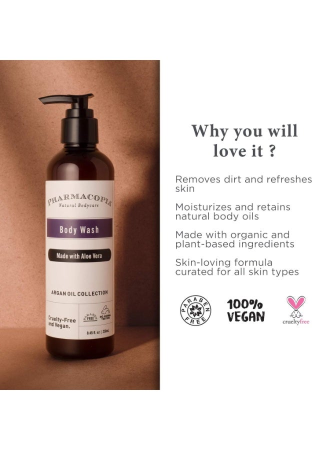 KIMIRICA Pharmacopia Refreshing Summer body wash with the goodness of Argan Oil & Aloe Vera | 100% Vegan and Paraben Free Deep cleanses Body Wash (All Skin Type) (Lilac, 250ml) - Image 2