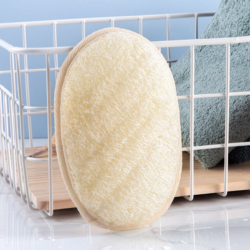 Natural loofah sponge long strip back towel old dry tendon loofah Luo cleaning bath towel back bath cross-border bath towel(10cm loofah segment white) - Image 5