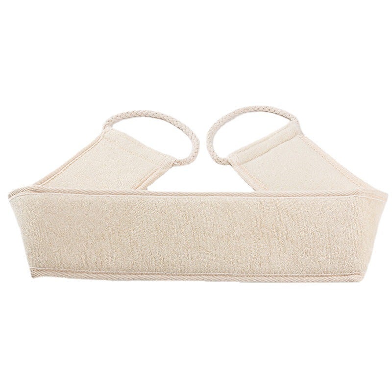 Natural loofah sponge long strip back towel old dry tendon loofah Luo cleaning bath towel back bath cross-border bath towel(10cm loofah segment white) - Image 3