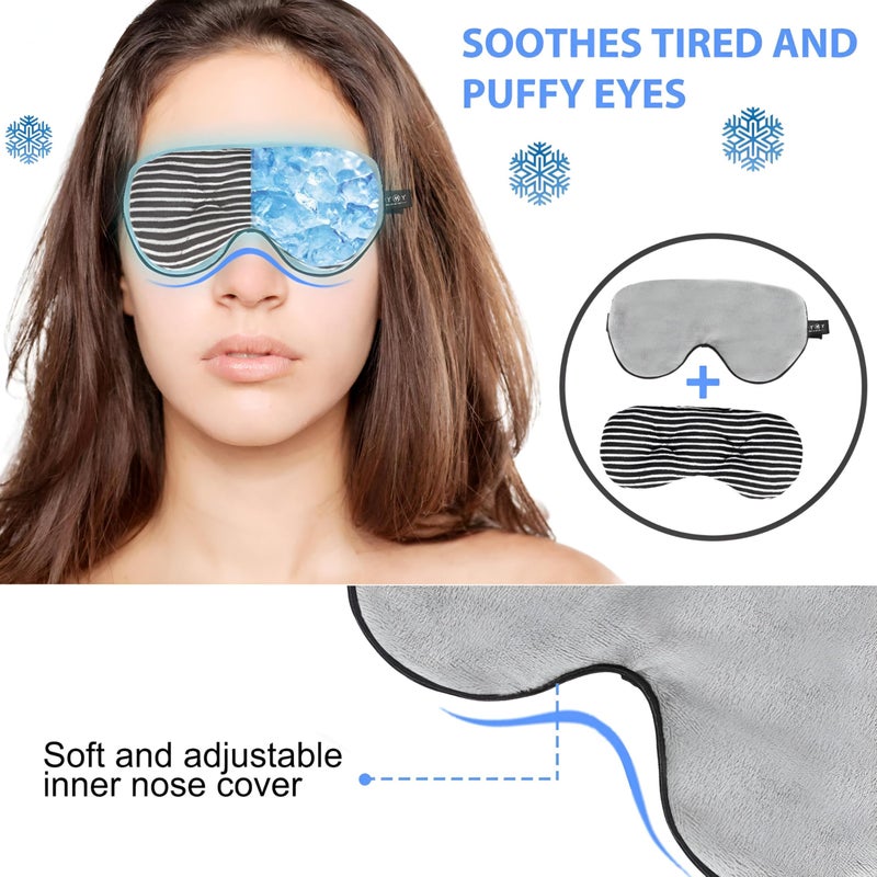 Migraine Relief Eye Mask - Sleep Solution for Headache and Sinus Pain Relief, Alleviates Puffy Eyes, Available in Various Colors - Image 1