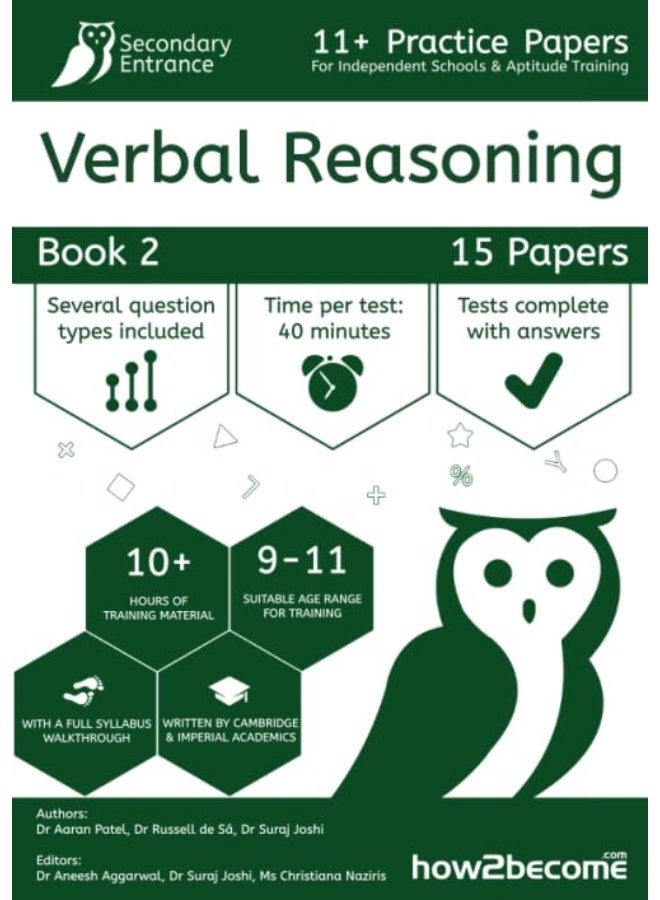 11+ Practice Papers For Independent Schools & Aptitude Training Verbal Reasoning Book 2 - Image 1