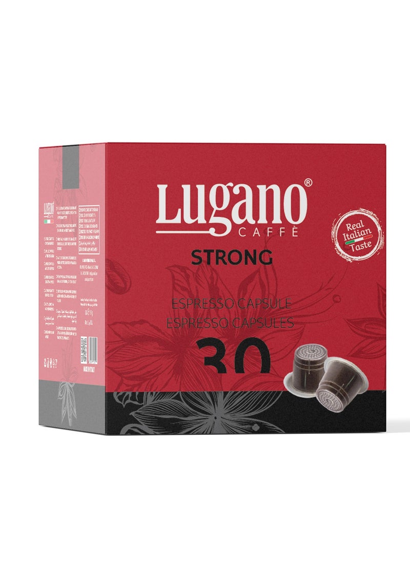 Lugano Strong Espresso Capsules - 30Pcs. x 5.5g  - Image 1