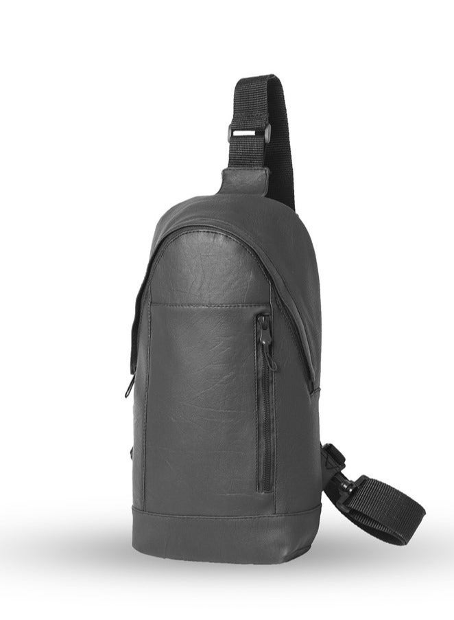 Ar supply Ar Bullet by Arij Bags | Crossbody Chest Bag, Main Compartment, Front and Back Pockets, Inner Pocket, Daily Use and Outings (35 × 18 × 10 cm) (Black) - Image 1