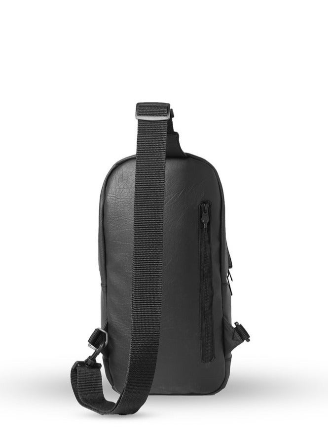 Ar supply Ar Bullet by Arij Bags | Crossbody Chest Bag, Main Compartment, Front and Back Pockets, Inner Pocket, Daily Use and Outings (35 × 18 × 10 cm) (Black) - Image 4