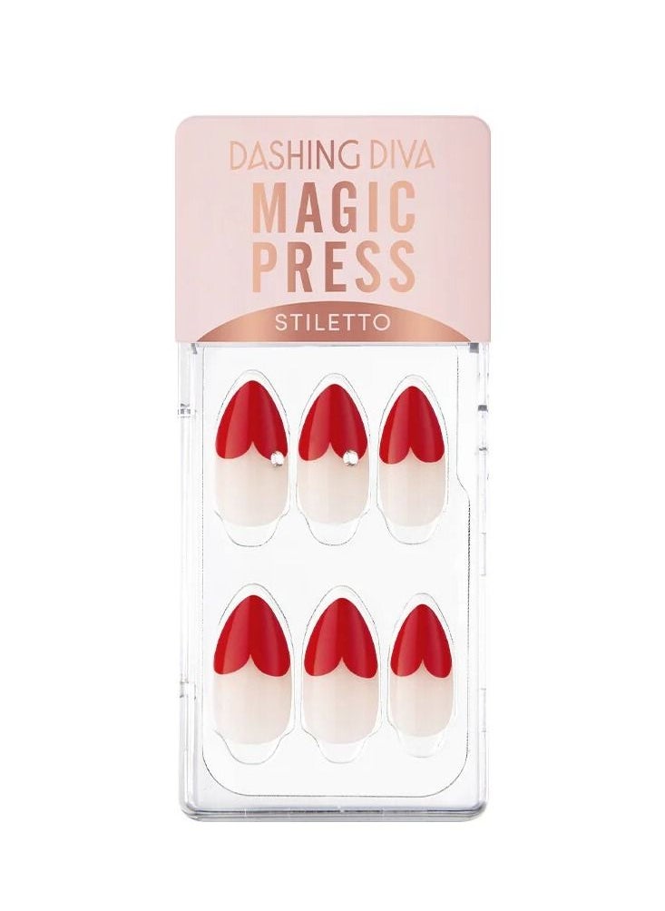 DASHING DIVA Magic Press Heart French | Mediums Fresh Shape  - Image 1