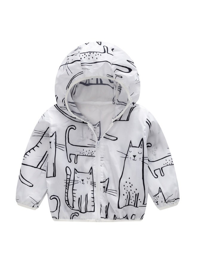 جاكيت خارجي للأطفال مع غطاء للرأس ضد الشمس – جديد للذكور والإناث