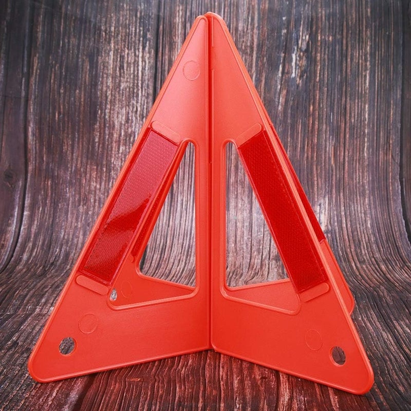 Tbest Triangle Warning Sign, Portable Car Emergency Breakdowns Reflective Warning Safety Road Stop Sign Triangle for Car - Image 5