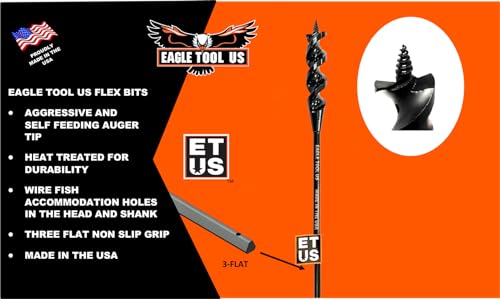 Eagle Tool US Made in The USA. Eagle Tool US EA10018 Installer Drill Bit, Auger Style, 1-Inch by 18-Inch, 1/4-Inch Shank - Image 3