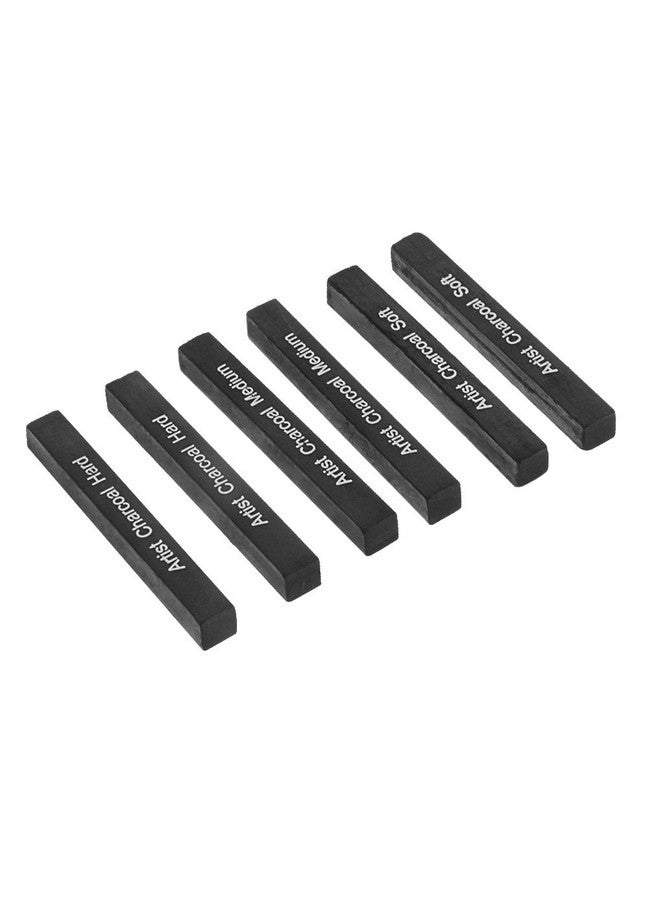 Clobeau Artist Compressed Charcoal Sticks For Sketching Drawing Shading Soft Medium Hard Art Supplies Sketch Kits Tools 6Piece Boxed - Image 5