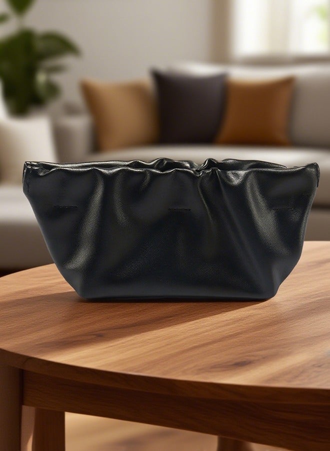 3 قطع حقيبة نظارات ناعمة، حقيبة نظارات شمسية محمولة خفيفة الوزن، حقيبة نظارات من جلد PU (أسود)