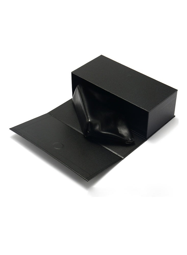 3 قطع حقيبة نظارات ناعمة، حقيبة نظارات شمسية محمولة خفيفة الوزن، حقيبة نظارات من جلد PU (أسود)