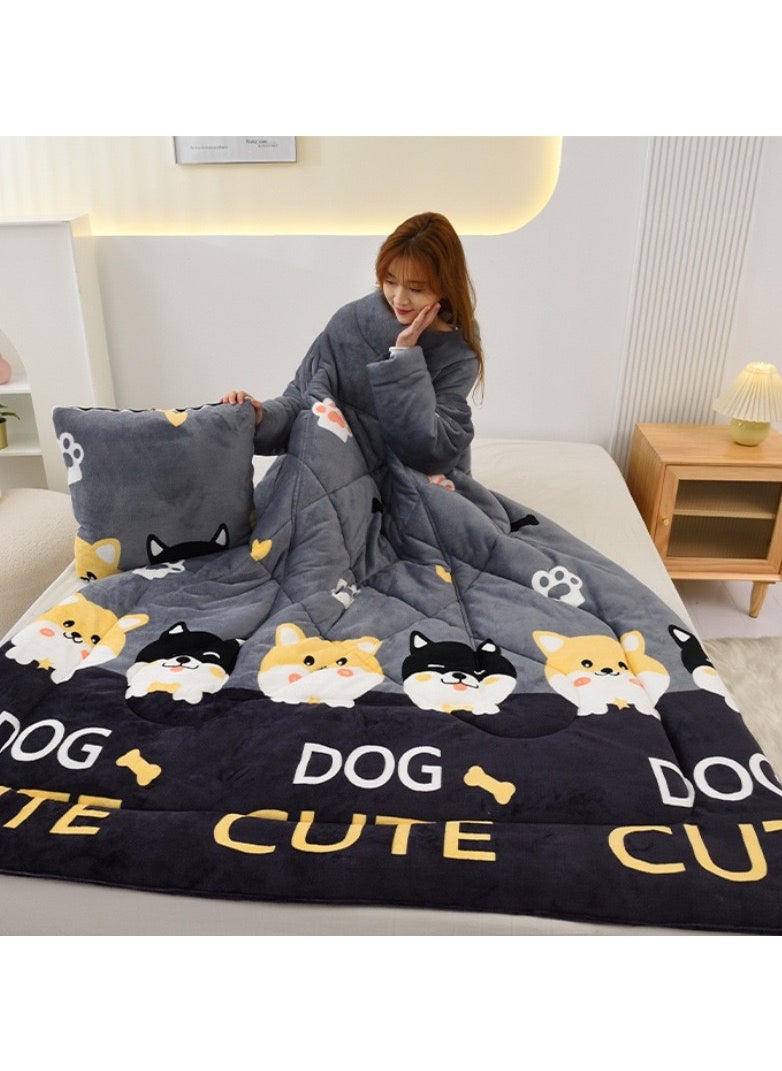 Generic - Multifunctionele Mouwen Luie Quilt(200*150cm) - Image 1