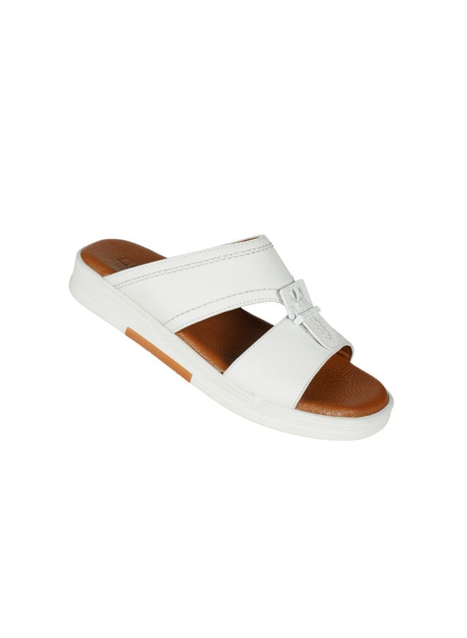 barjeel uno 008-3395 Barjeel Uno Men Arabic Sandals BJM 07 White  - Image 1