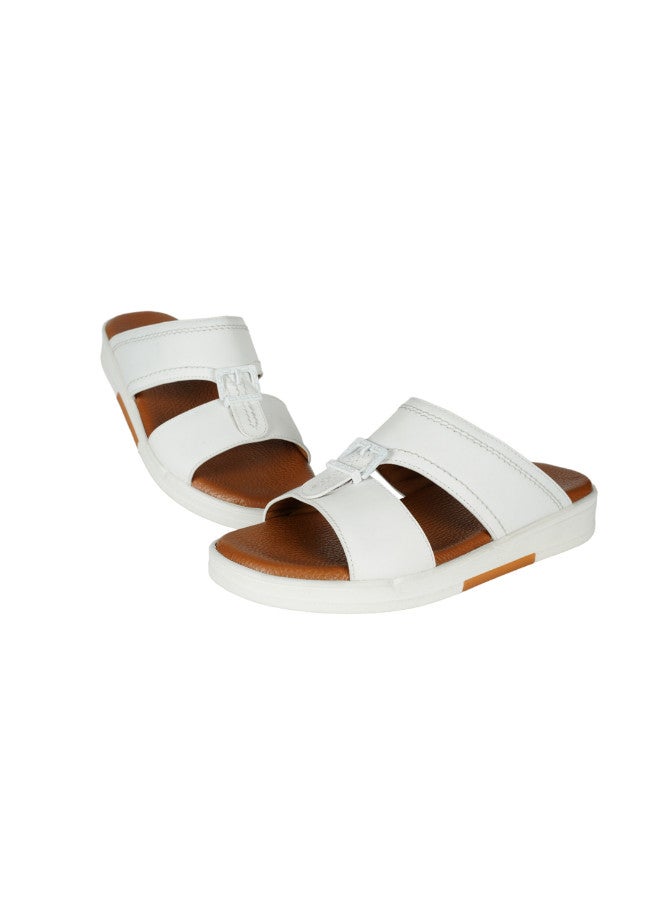 barjeel uno 008-3395 Barjeel Uno Men Arabic Sandals BJM 07 White  - Image 2