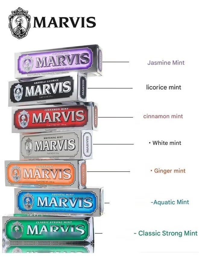 Marvis Jasmin Mint Toothpaste 85ml – Luxurious Italian Toothpaste with Floral Mint Fusion - Image 5