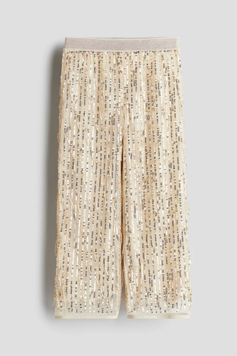 اتش اند ام بنطلون مزين بالترتر