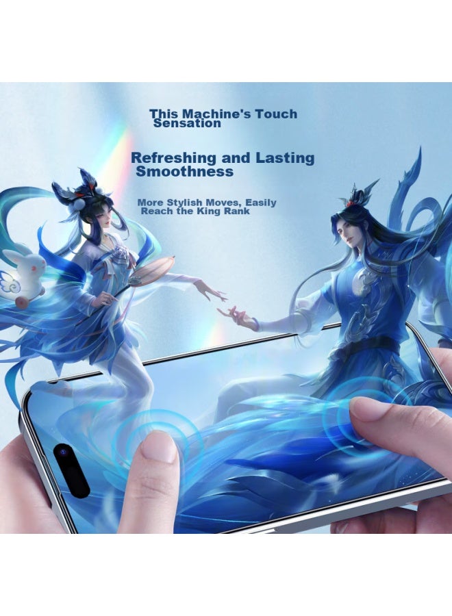 Blueo Blue Gorilla Tempered Glass Screen Protector For Apple 15/14 Pro, Fully Transparent, Full Screen, Hd Clear, Shatterproof Protective Film - Image 2