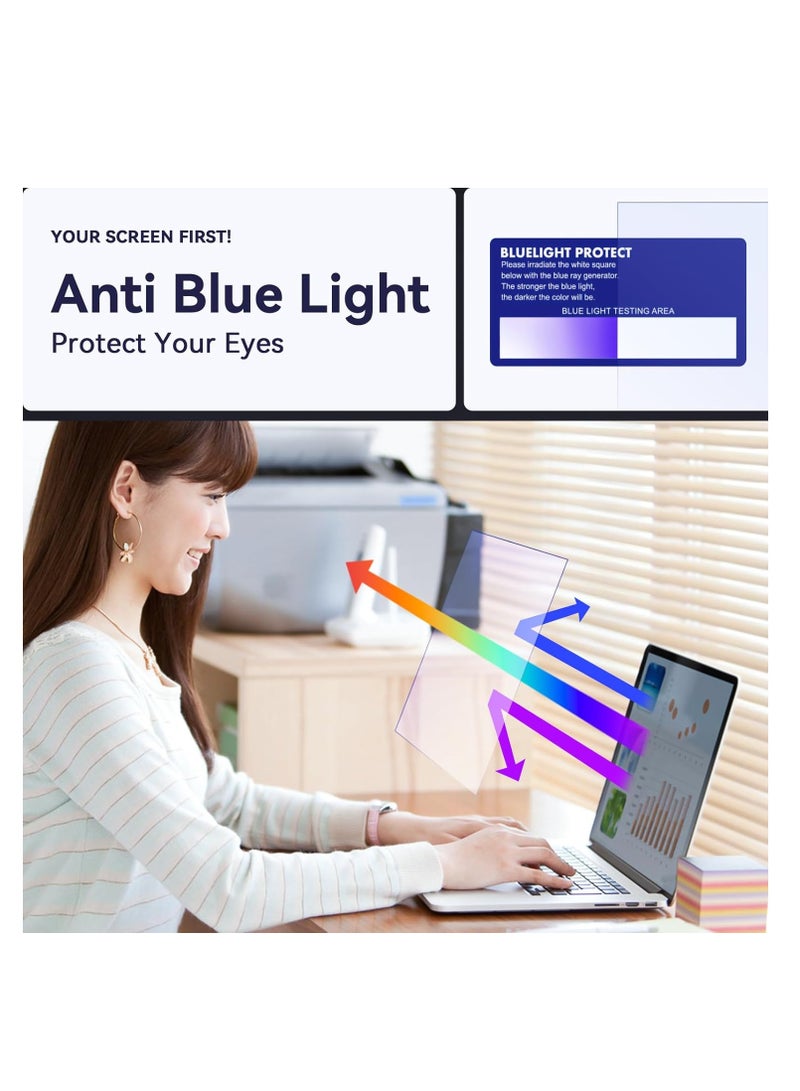 15.6 inch Removable Anti Glare Blue Light Screen Protector for HP/Dell/Sony/Samsung/Lenovo/Acer ,15.6" 16:9 Laptop PC Anti-UV Eye Protection Reduce Eye Fatigue - Image 4