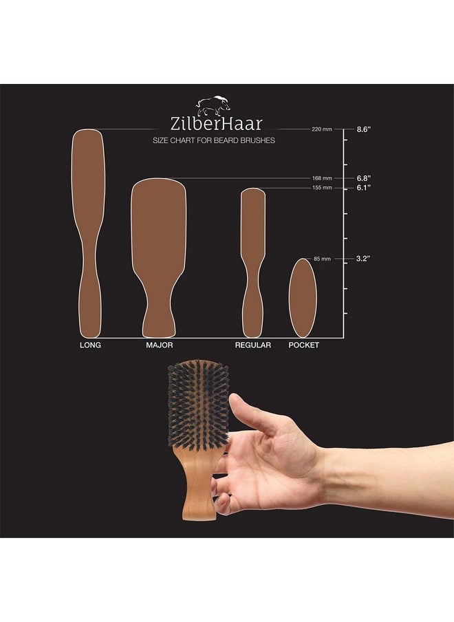 ZilberHaar Major Hair & Beard Brush For Menstiff Boar Bristles And Pearwoodall Beard And Hair Typesperfect For Thick Or Thin Hairmen'S Hair Brush And Beard Brushmade In Germany  - Image 3