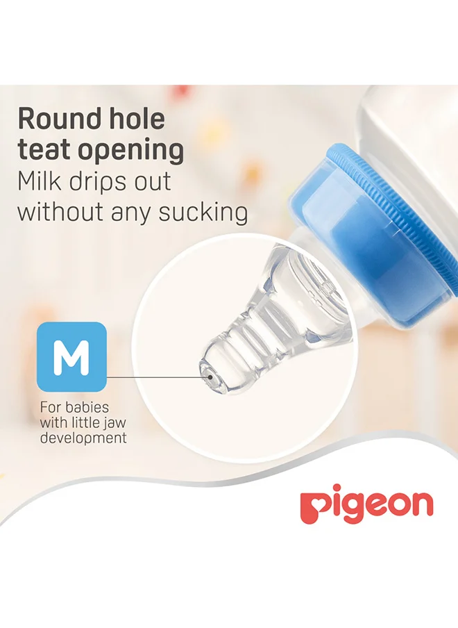 pigeon 3 Pieces Silicone Nipple S-Type (M) Box Slim Neck Nipples
