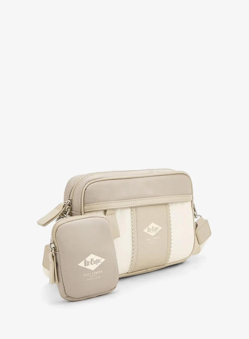 Lee Cooper TAUPE Colourblock Crossbody Bag With Pouch for Women | Best Price UAE
