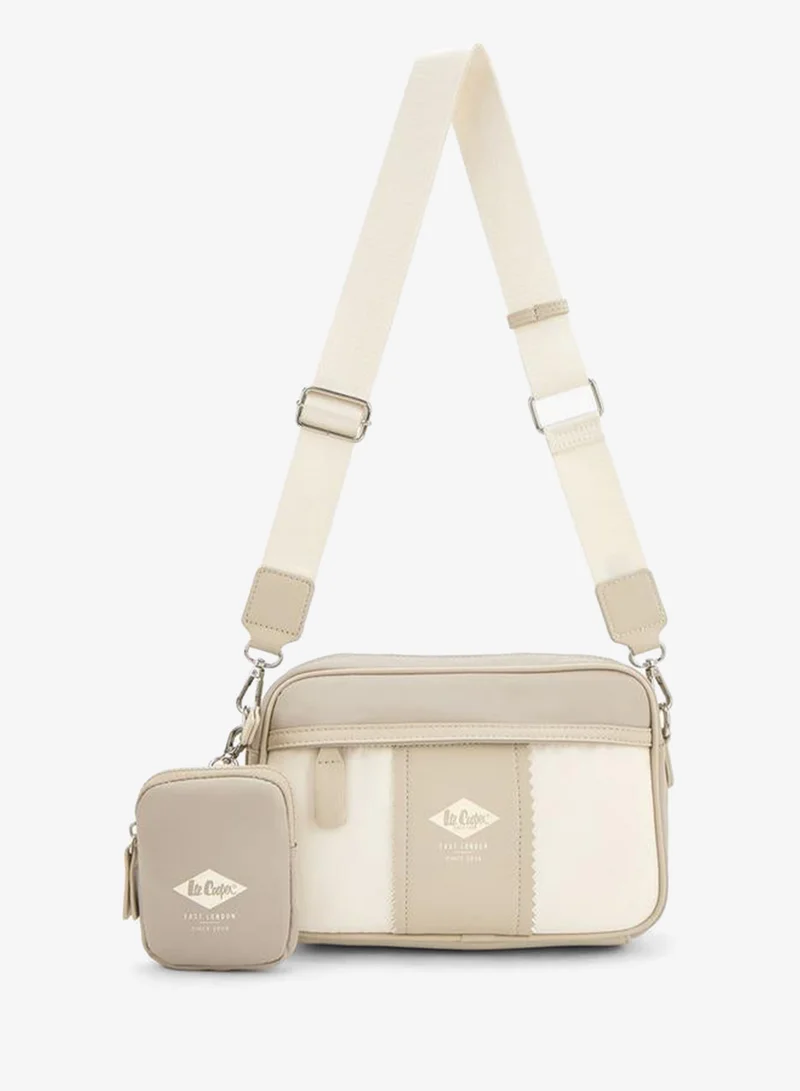 Lee Cooper TAUPE Colourblock Crossbody Bag With Pouch for Women | Best Price UAE