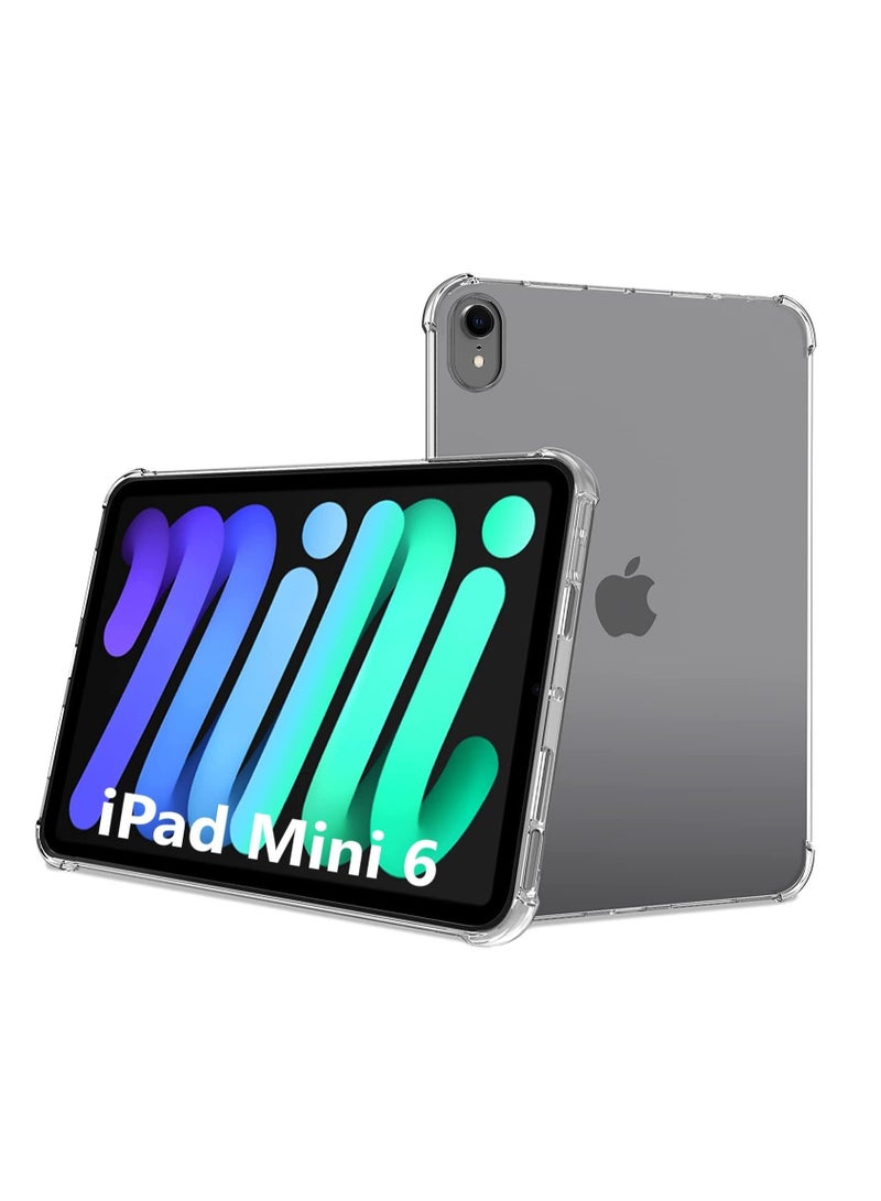DUSALA Case for iPad Mini 6 (2021 Model), Ultra Slim Transparent Soft TPU Back Cover Skin for iPad Mini 6 - Clear - Image 1