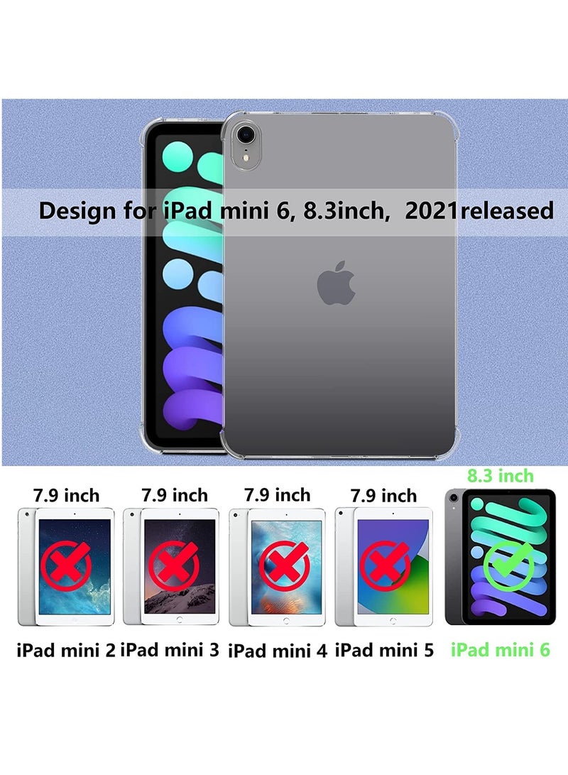 DUSALA Case for iPad Mini 6 (2021 Model), Ultra Slim Transparent Soft TPU Back Cover Skin for iPad Mini 6 - Clear - Image 2