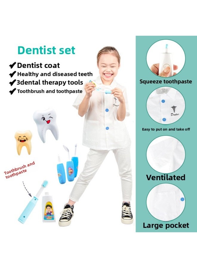 Loquat Source Role Costume Play Cosplay Kindergarten Performance Costume Fire Police Engineering Suit-Color:KN8004-1A Dentist 375g - Image 1