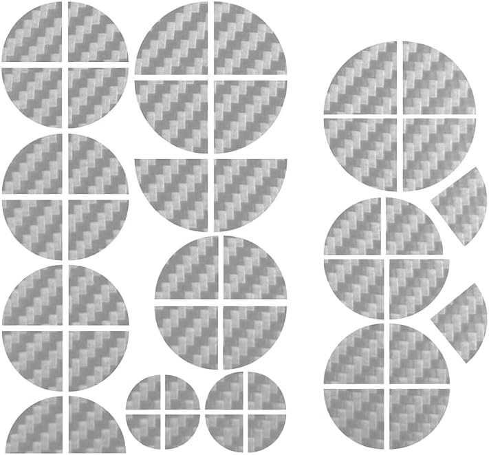 Atlas Auto Sports Silver Grey Carbon Fiber Stickers for BMW Emblems and Logos - Image 2