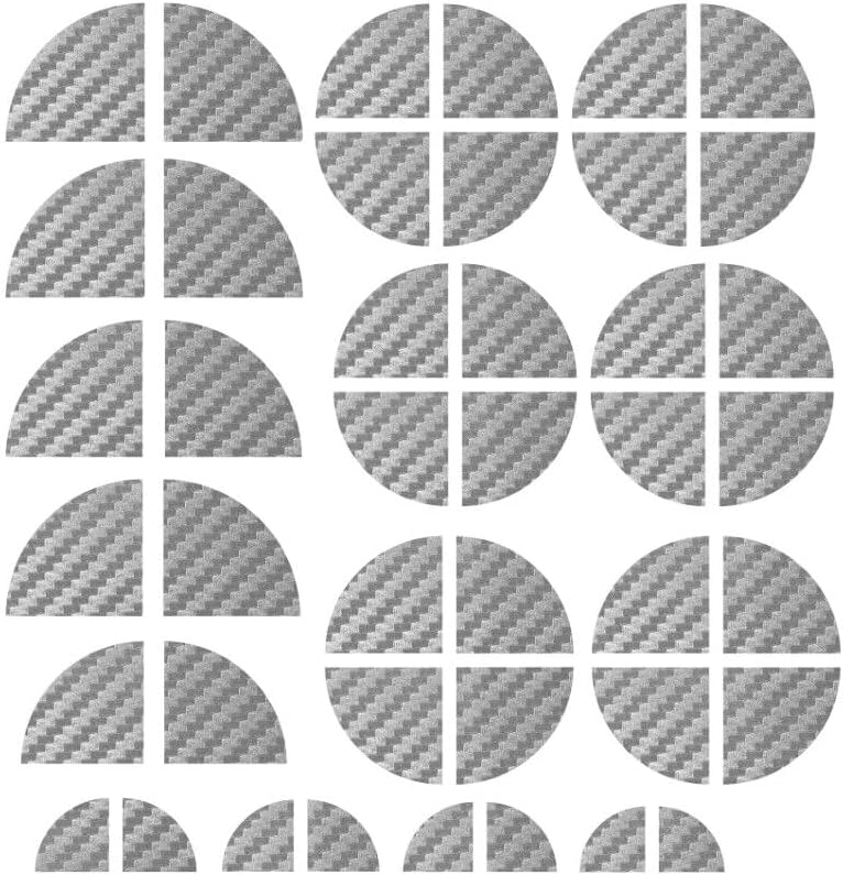 Atlas Auto Sports Silver Grey Carbon Fiber Stickers for BMW Emblems and Logos - Image 4