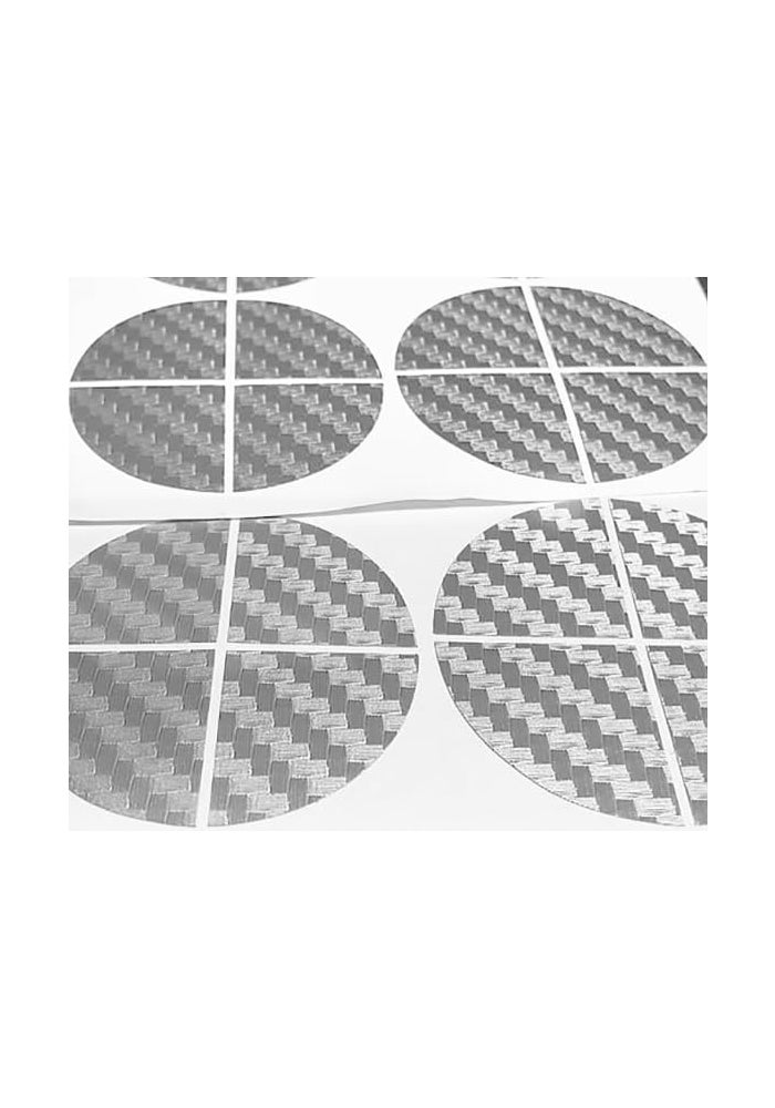 Atlas Auto Sports Silver Grey Carbon Fiber Stickers for BMW Emblems and Logos - Image 5