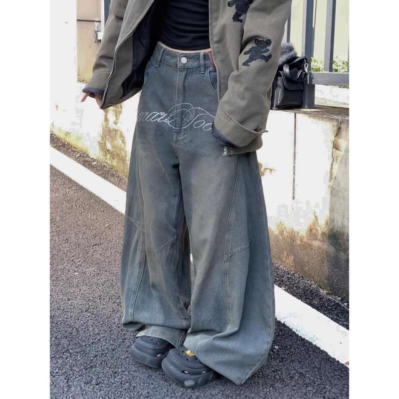 Unisex Classic Denim Jeans Loose Fit Daily Outdoor Wear - Image 1