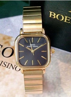آي بي أس أو ساعة IBSO نسائية بسوار ذهبي اللون ومينا مربعة S9258L  - Image 3
