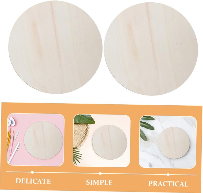 TEHAUX 10pcs 25cm Unfinished Round Wood Slices Natural Wooden Boards for DIY Crafts Home Decor Wooden Blanks for Painting and Woodturning Projects - Image 3