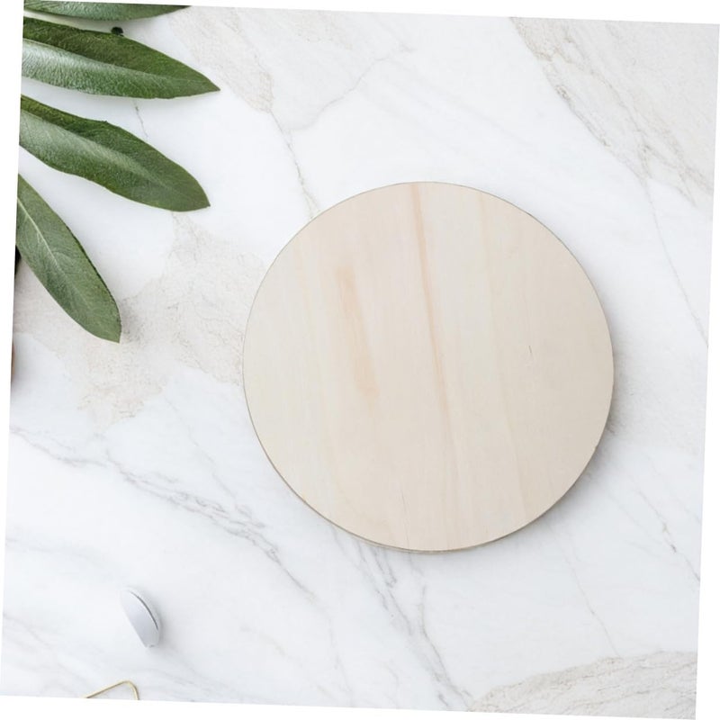 TEHAUX 10pcs 25cm Unfinished Round Wood Slices Natural Wooden Boards for DIY Crafts Home Decor Wooden Blanks for Painting and Woodturning Projects - Image 5