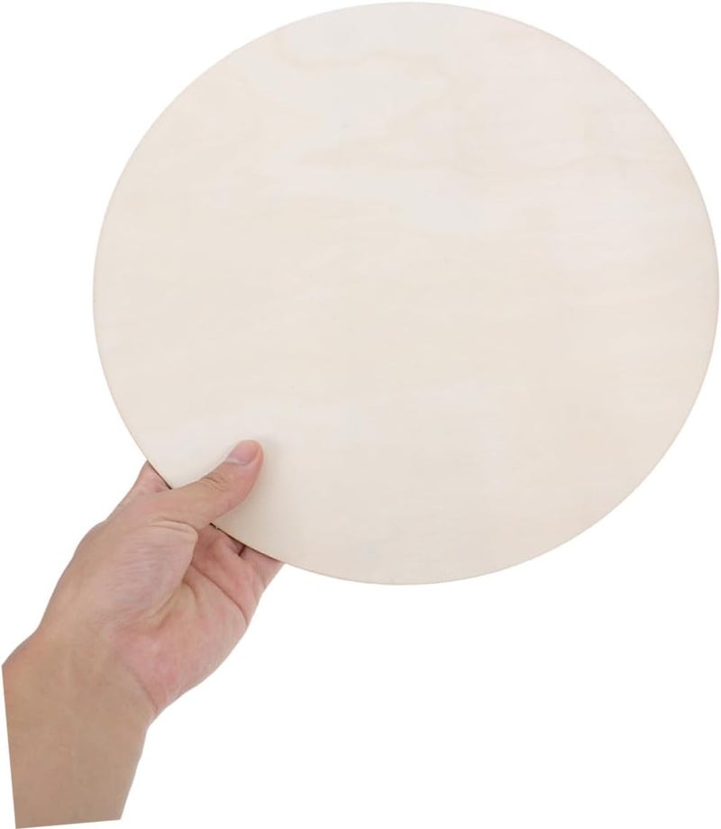 TEHAUX 10pcs 25cm Unfinished Round Wood Slices Natural Wooden Boards for DIY Crafts Home Decor Wooden Blanks for Painting and Woodturning Projects - Image 4