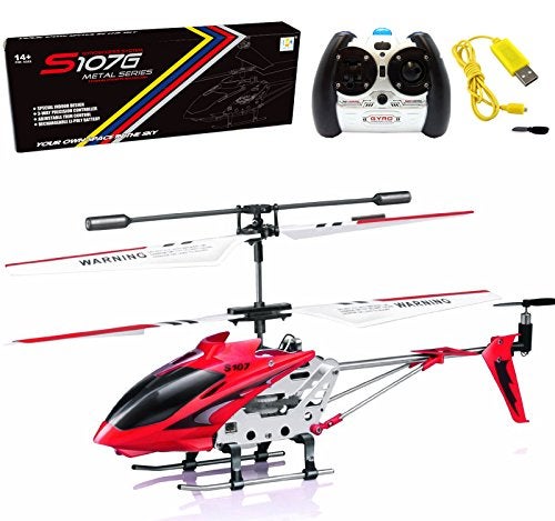 Cheerwing S107S107G Phantom 3CH 35 Channel Mini RC Helicopter with Gyro Crimson - Image 1