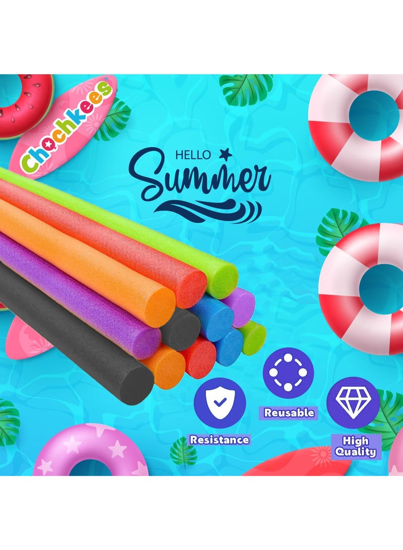 ديلوكس عوامات فوم فاخرة للسباحة – نودلز عائمة سميكة ومتينة للاستخدام في المسابح، ألعاب مائية للأطفال والكبار، ألوان متعددة زاهية، بطول 132 سم، مثالية للطفو والسباحة والأنشطة المائية الصيفية - Image 2