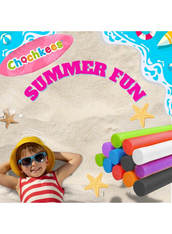 ديلوكس عوامات فوم فاخرة للسباحة – نودلز عائمة سميكة ومتينة للاستخدام في المسابح، ألعاب مائية للأطفال والكبار، ألوان متعددة زاهية، بطول 132 سم، مثالية للطفو والسباحة والأنشطة المائية الصيفية - Image 5