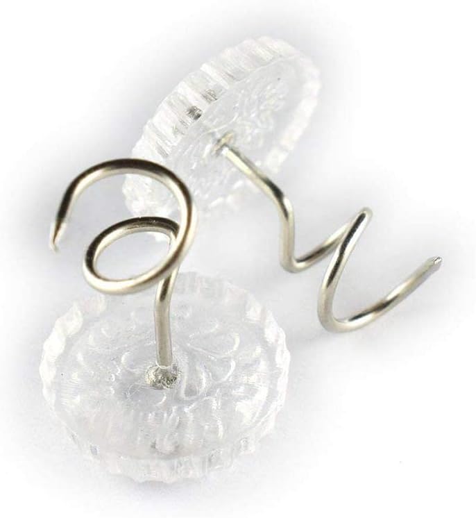 MYCENSE Upholstery Fastening Pins with Clear Heads for Car Roof and Home Use, Round Shape L 50 Pack - Image 2
