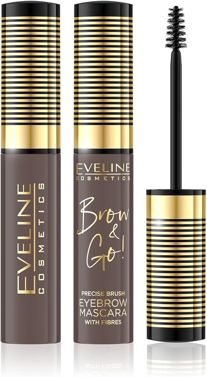 Eveline Cosmetics Brow go BROWGO Eyebrow Mascara No 02 Dark Precision Brow Definition Volumizing MicroFibers LongLasting Formula 10 ML - Image 1