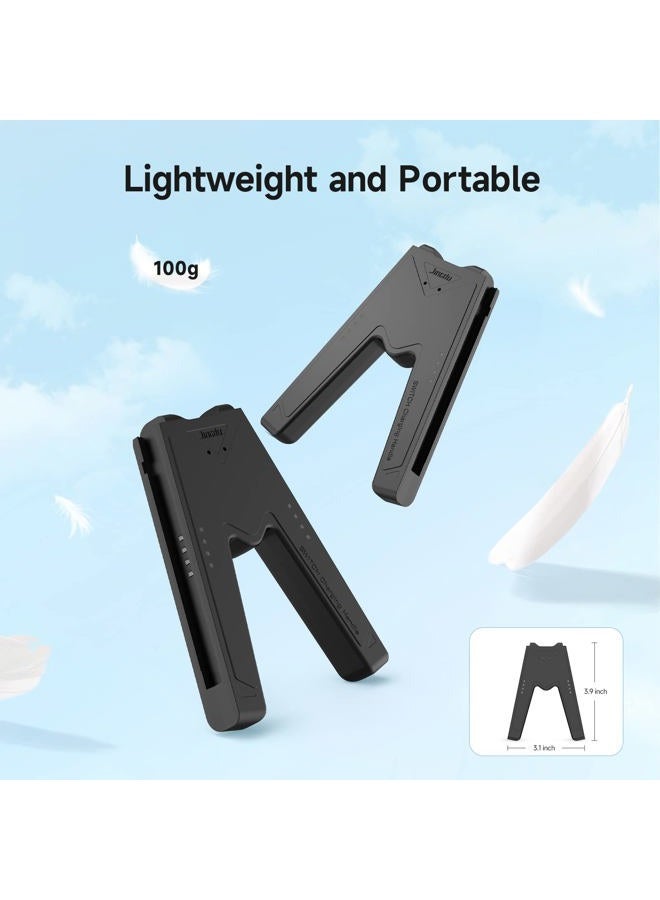 Jingdu Switch Joy-Con Charging Grip Compatible with Nintendo Switch & OLED Model, V-Shaped Switch Joy-Con Controller Charger with Indicators, Charge While Playing, Black - Image 5