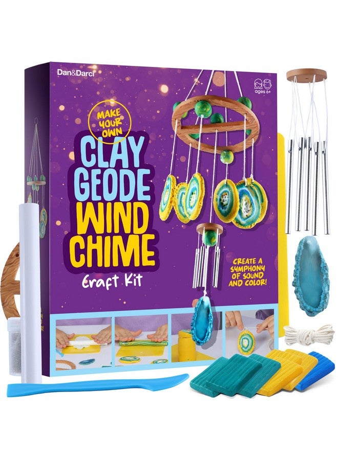 دان آند دارسى مجموعة أدوات يدوية لتصنيع أجراس الرياح من الطين للأطفال - حرف يدوية للفتيات من سن 8 إلى 12 عامًا - هدايا عيد ميلاد للفتيات من سن 6 إلى 7 سنوات - أفكار هدايا - فنون وحرف يدوية للأطفال - ألعاب أدوات يدوية - هدية للأولاد من سن 8 إلى 10 سنوات - Image 1